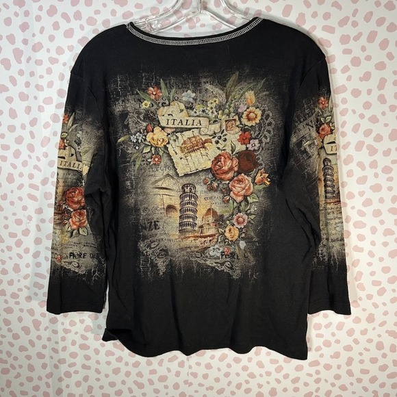 Vintage Y2K Large Embellished Top Fairygrunge Black Goth Punk Trashy Grunge - Picture 7 of 10
